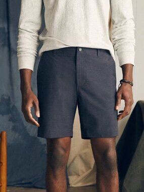 Faherty Men's All Day Shorts Heathered Charcoal Gray Sz 42